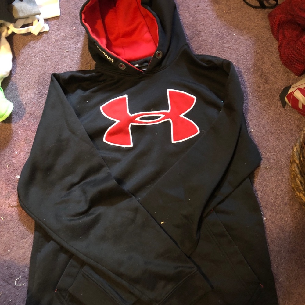 Black and red under armour hoodie